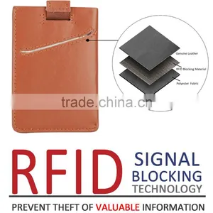 Mens Pull Tab Sleeves Wallet Slim Leather RFID Blocking Card Holder thumbnail-6