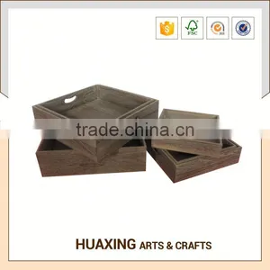 Portable Hot Selling Cheap Rectangular Wooden Tray thumbnail-6