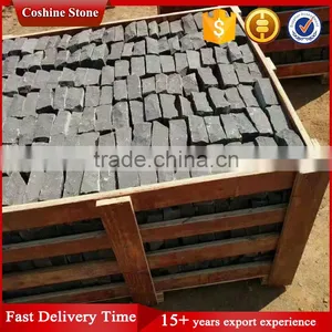 Cheap China Black Basalt Granite Cobblestone Patio Paver thumbnail-1