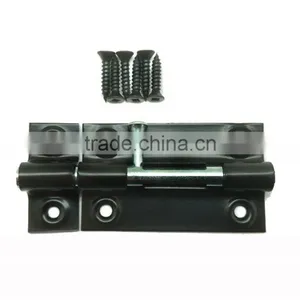 Window Barrel Bolt Lock, Popular Iron Barrel Bolt, 3" Black Coated Door Bolt thumbnail-1