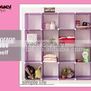 DIY Home Space Saver Holder Organizer Plastic Cubes Storage Box Shelf thumbnail-1