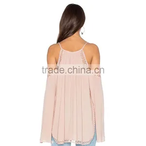 New Fashion Long Sleeve Chiffon Blouse 2016 thumbnail-3