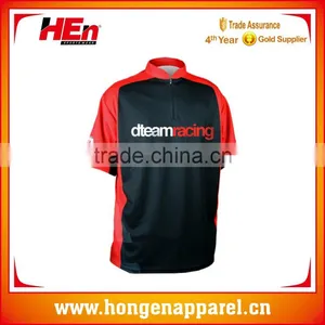 Hongen Apparel USA Collar With Zipper Short Sleeves Fishing Jerseys OEM Fishing Wear thumbnail-1