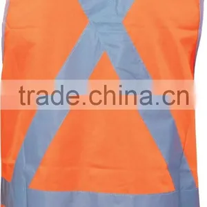 Fluorescent120gsm100%polyester HiVis SAFETY VESTS thumbnail-1