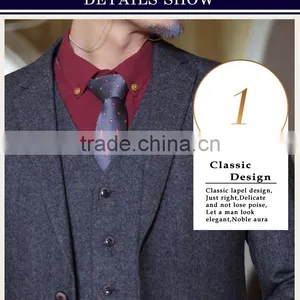 2015 Hot Sale Bespoke Tailored Made Men's Business Suits Made in China thumbnail-3