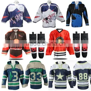 Game Sublimated Hockey Jerseys Club Training Hockey Shells Socks Polyester Bespoke Hockey Uniforms thumbnail-1