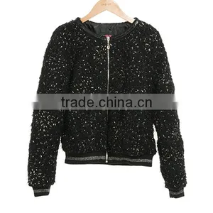 Women's Clothing Garment Apparel OEM/ODM Manufacturer Direct Factory Black Unigue Design Women Winter Jacket thumbnail-2
