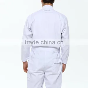 Custom China Manufacture White Jeans Overalls thumbnail-3