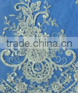 Factory Hot Sales African Lace Beaded Fabric for Wedding Dresses thumbnail-4