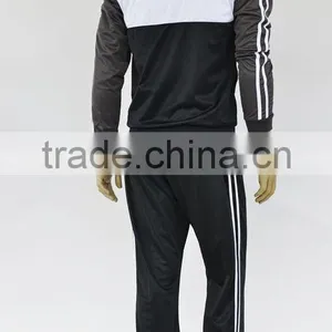Factory OEM High Quality Sports Sets Polyester Tricot Set With Rib on Collar thumbnail-3