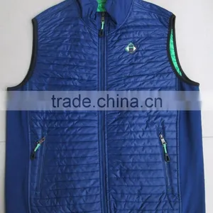 Softshell Nylon Quilted Vest, Men Nylon Winter Thick Outwear Padding Vest/waistcoat thumbnail-1