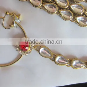 Wedding Dulhan BRIDAL KUNDAN NECKLACE Set thumbnail-2