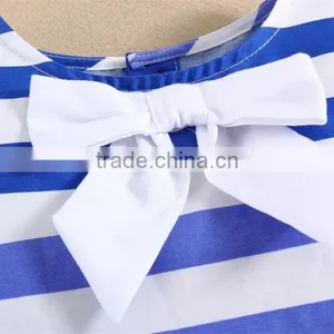 Summer Dresses Strips Design Mom and Bab Fashion Simple Beautiful Dress for Infant and Toddler Girls thumbnail-2
