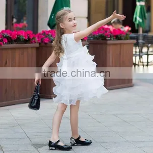 Sleeveless Net Fabric Ball Grown Dress for Baby Girl Summer Dress thumbnail-1