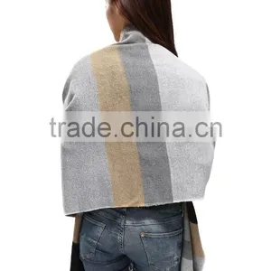 Fashion Winter Scarfs Casual Warm Women Grid Imitation Cashmere Scarves Brand Designer Shawls thumbnail-5
