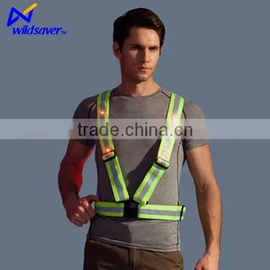 Elastic Adjustable Running Motorcycle Reflective Airport Safety Vest thumbnail-4