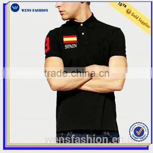 Embroidered Design 100% Cotton Short Sleeve Mens Polo Shirt T Shirt thumbnail-1