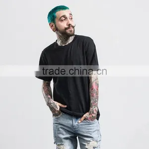 60%cotton 35polyester 5%spandex Rayon Slub Cotton T-shirts for Men thumbnail-2