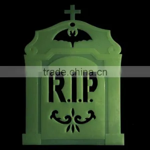 Glow in Dark Luminous Fluorescent Halloween Party Hanging Decoration Plastic Skull Tomb Ghost Hanging Decoration thumbnail-3