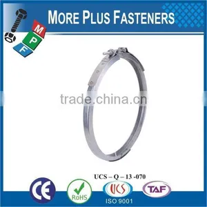 Made in Taiwan Stainless Steel Strong Stainless Steel Hose Clamps Flexible Hose Clamp V Band thumbnail-2