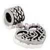 White Copper European Style Beads-