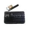 Reusable Jucy Navy Velet Fabric Wallet Bag With Sequin Lines, Plastic Zipper thumbnail-1