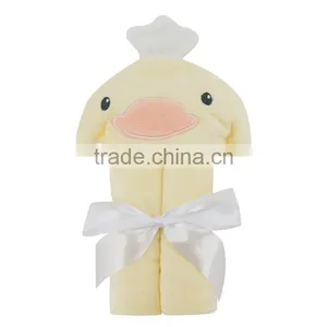 Newborn Baby Blanket Bath Towel Bathrobe Cute Animals Hat Cotton Baby Security Blanket thumbnail-5