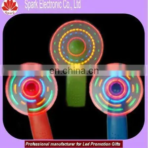 CE Approval Plastic Multicolor Changing Promotion Mini Led Flashing Fan thumbnail-1