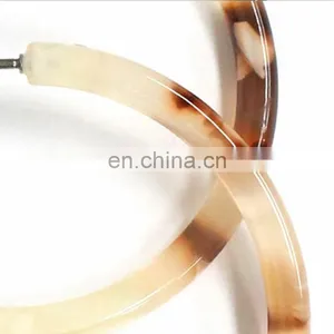 High Quality New Design Acetic Acid Jewelry Women's Acrylic Acetate Hoop Earrings thumbnail-6