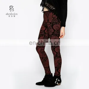 Hot Sale All Over Printed Full Length Cotton/elastane Women Leggings thumbnail-1
