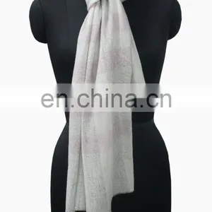Shawls & Scarfs in Check, Check Pashmina Wool Shawls thumbnail-5