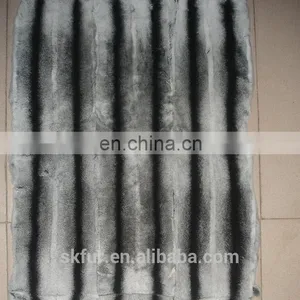 Chinchilla Colour Rex Rabbit Fur Throw thumbnail-2