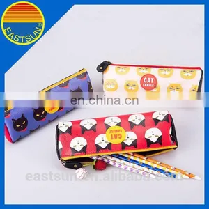 Cute Cartoon Print PU Pencil Bag Long Style Pen Bag thumbnail-2