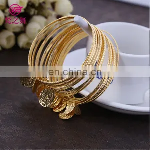 Wholesale Gold Coins Belly Dance Bracelet Bangle Jewelry P-9043# thumbnail-6