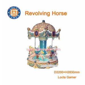 Zhongshan Merry go Round for Sale Amusement Park 6 Seat Revolving Horse, Carousel Small Kid Mini, Earn Money, Kiddie thumbnail-1