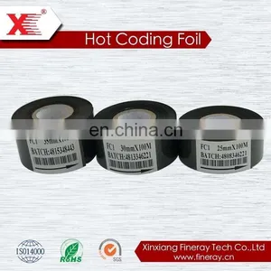 FINERAY Brand FC3 Type 35mm*100m Size Heat Transfer Foil Prints/hot Thermal Foil for Expire Date Printing thumbnail-6