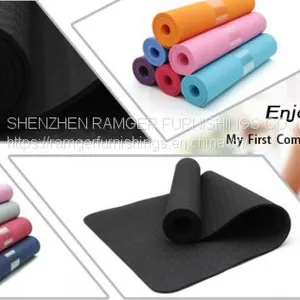 Extra Thick 1/2-Inch Exclusive Premium Printed NBR Yoga Mat With Carrying Strap thumbnail-2