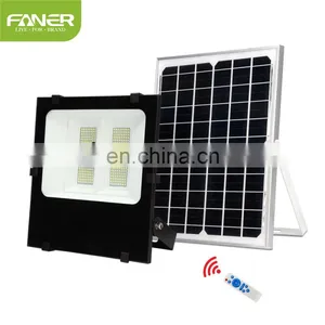 Faner Lighting 2020 New Design SMD Outdoor Waterproof 100w Ip65 Outdoor Solar Led Flood Light Price Mono Solar Panel thumbnail-2
