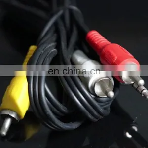 Gold Plated 1.5m Flat Rca av Cable 10 Pin Mini Din to Rca Cable thumbnail-1