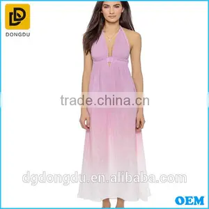 Tie Dye Dress Women Clothing Sexy Pink Long Dress Beach Maxi Dress for Ladies thumbnail-1