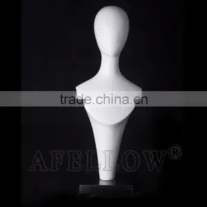 Fiberglass Egg Head Woman Mannequin,Female Head Mannequin,Cheap White Head,Dispaly Jewelry/ Hat /scarf/wig H1054 thumbnail-3