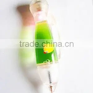 Acrylic Liquid Pen With Liquid Filled and Cartoon Floater thumbnail-1