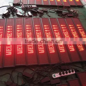 High Bright 128*16 P10 Red Programmable 12volt Led Car Message Sign thumbnail-1