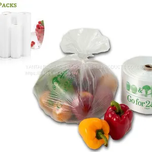 Supermarket Shopping Fresh Fruit Vegetable Packaging Plastic Bag On Roll Polythene Bags, Ldpe Bags, Hdpe Bags, Food Serv thumbnail-3