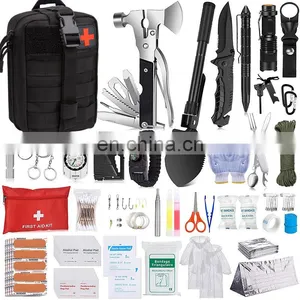 232 Pcs Professional Survival GearTactical First Aid Kit Bag SOS Emergency Survival Gear Bag Outdoor Survival Kit thumbnail-1