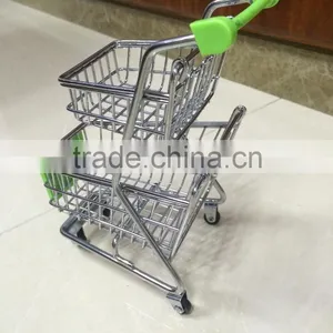 Double Layer Mini Shopping Cart Best Hot Toys For 2015 Christmas Gift Toy Hand Cart 1225 thumbnail-2