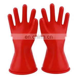 0.5KV Long Low Voltage Class 00 Electric Worker Safety Hand Protection Latex Rubber Insulating Gloves thumbnail-3