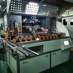 Automatic Color Sport Servo Cylindrical Round Oval Flat Water Bottle Led UV Screen Printing Printer Equipment Plastic Glass Botte Jar Packaging Machine thumbnail-1
