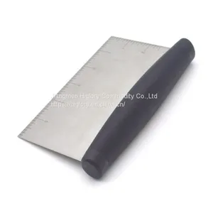 Dough Bench Scraper With Ruler Kitchen Baking Pastry Cutter Grip Handle Pastry Cutter thumbnail-5