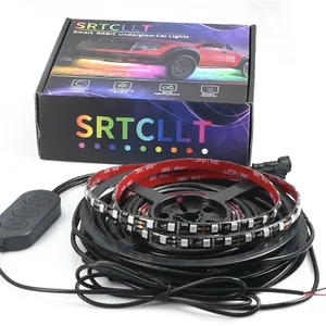 DC12V Dreamful Car Lights Outside IP65 Ambience Led Light Strip Bluetooth Addressable Car Underglow Light Kit thumbnail-1